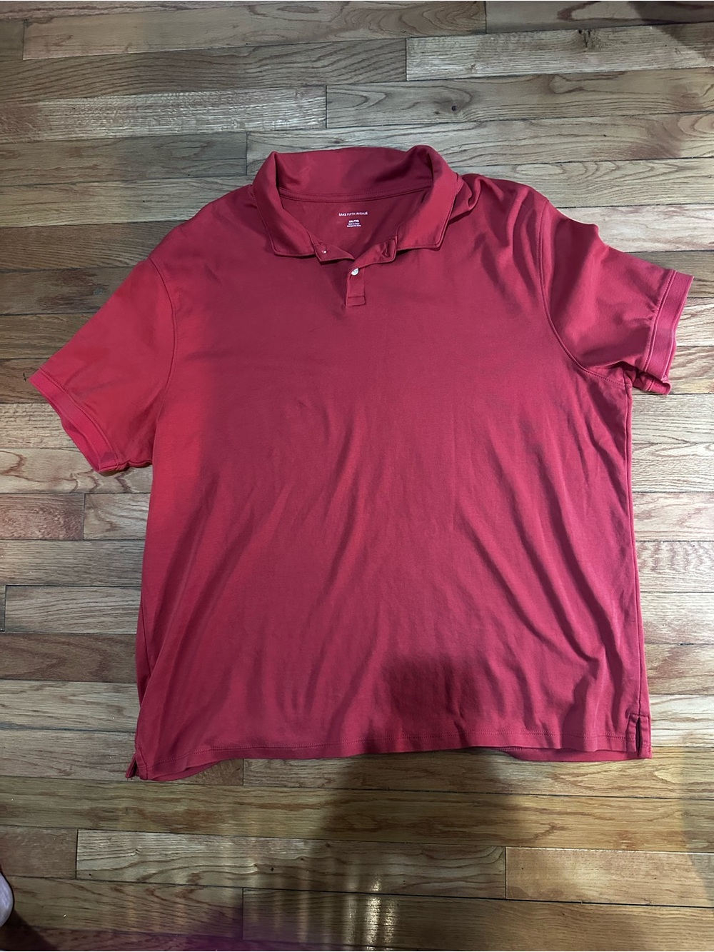 Saks Fifth Avenue Men’s Soft Red Short Sleeve Polo Shirt XXL